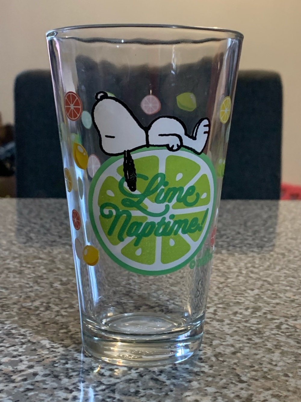 Peanuts: Snoopy "Lime Naptime" Glass Pint